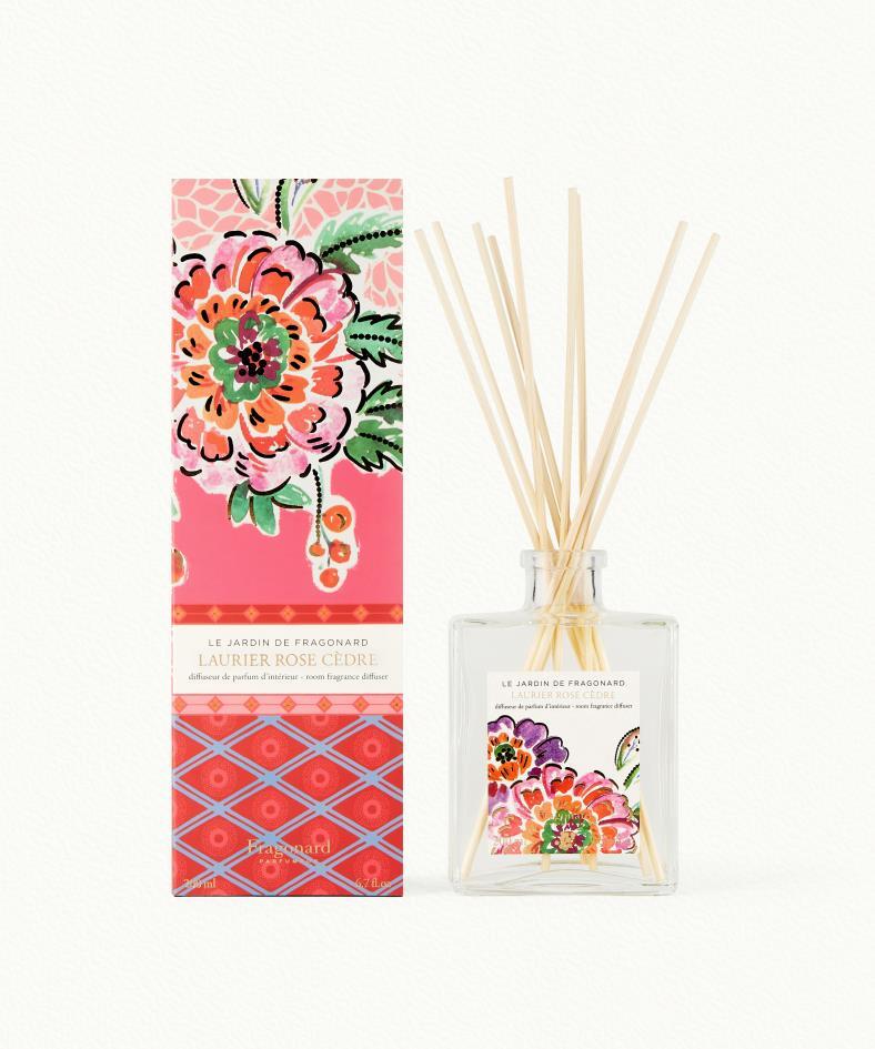 Laurier Rose Cèdre Room Diffuser  & 10 sticks